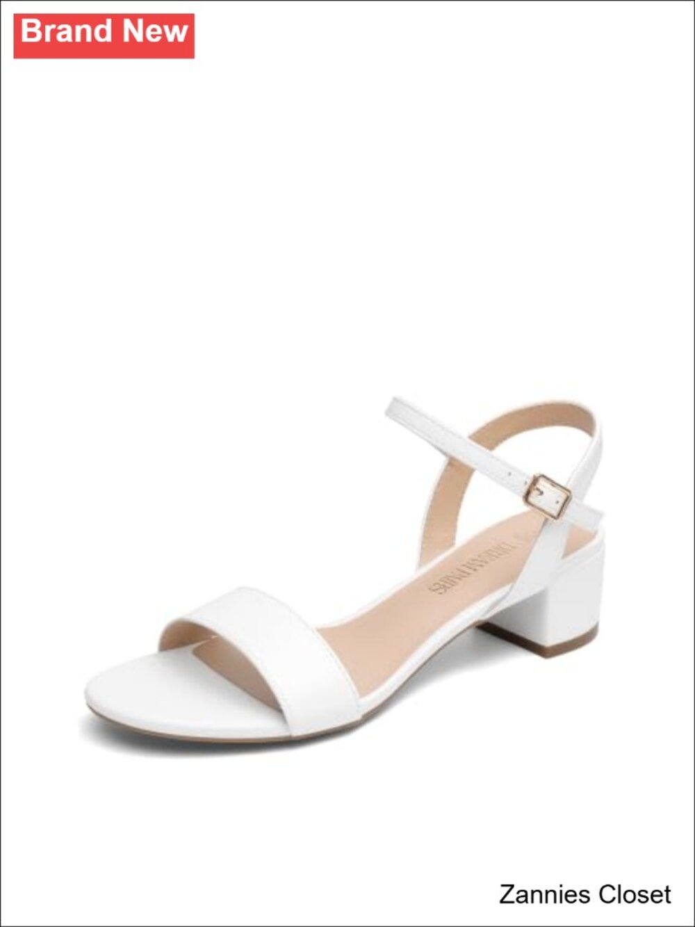 ✨ DREAM PAIRS Women's Chunky Low Block Heel Dress Sandals Round Toe Ankle Strap